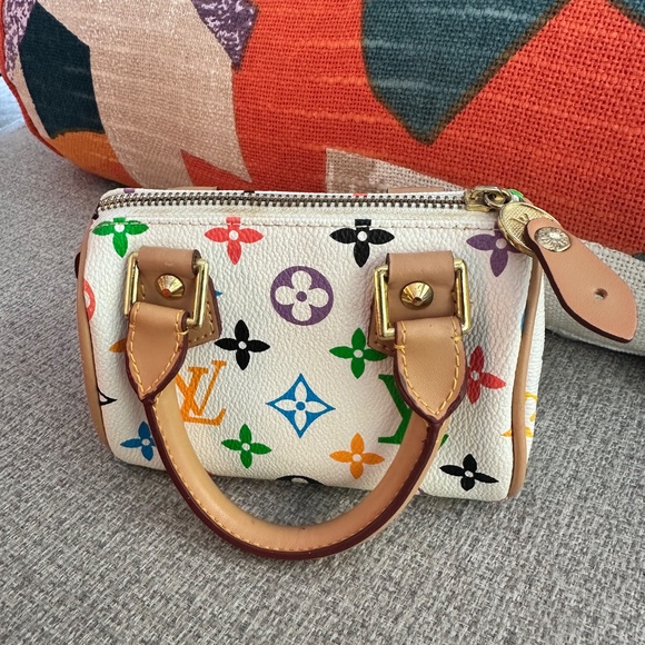 Louis Vuitton White Multicolor Mini Speedy Handbag - Picture 6 of 11
